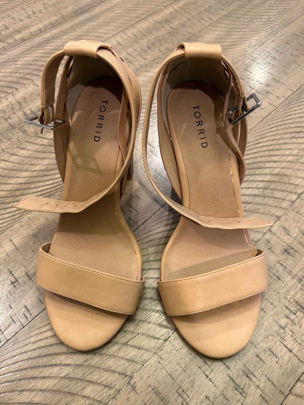 torrid Tan Ankle Strap Block Heel Sandals